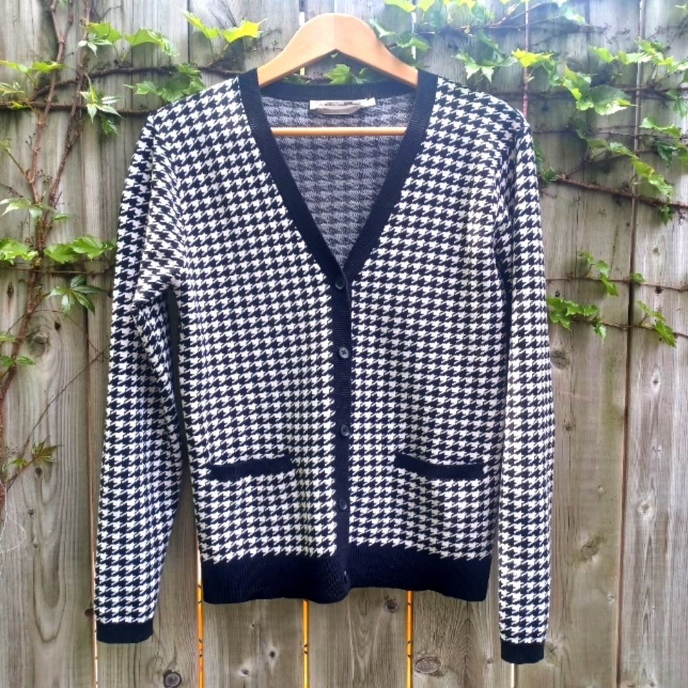 Houndstooth Black and White Cardigan